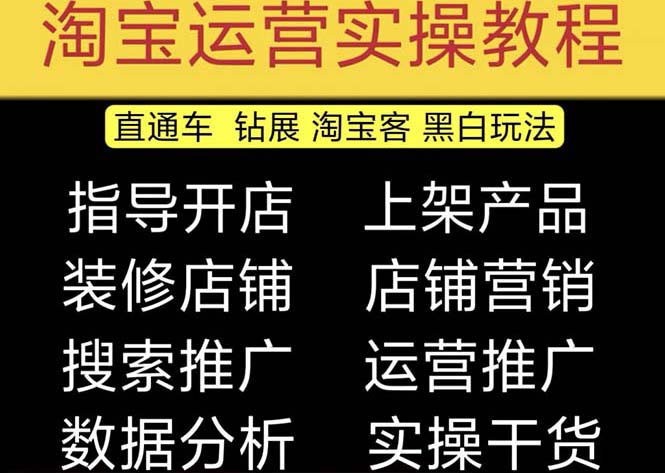 2023淘宝开店教程0基础到高级全套视频网店电商运营培训教学课程（2月更新）-CAA8.COM网创项目网