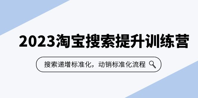 2023淘宝搜索-提升训练营，搜索-递增标准化，动销标准化流程（7节课）-CAA8.COM网创项目网