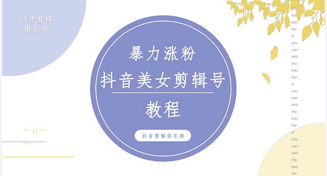 抖音快手暴力涨粉美女混剪视频教程 百分百过原创图片教程 附带违规申诉方法-CAA8.COM网创项目网