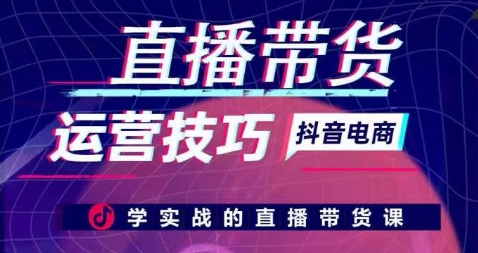 直播带货运营技巧，学实战的直播带货课-CAA8.COM网创项目网