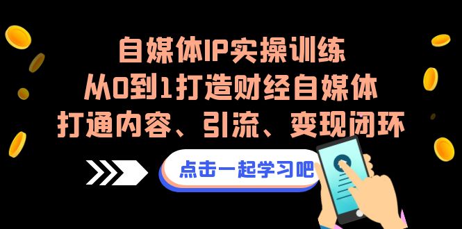 自媒体IP实操训练，从0到1打造财经自媒体，打通内容、引流、变现闭环-CAA8.COM网创项目网