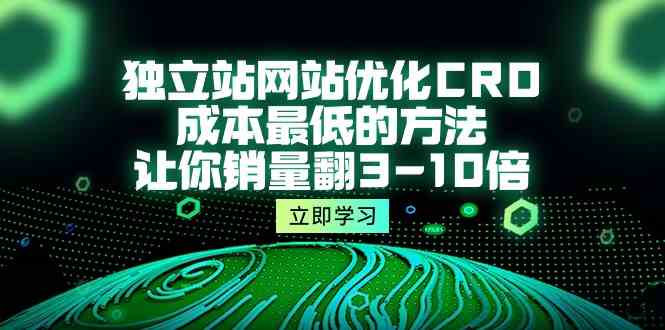 独立站网站优化CRO，成本最低的方法，让你销量翻3-10倍（5节课）-CAA8.COM网创项目网