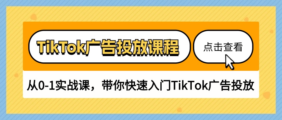 （10731期）TikTok广告投放课程，从0-1实战课，带你快速入门TikTok广告投放（30节课）-CAA8.COM网创项目网