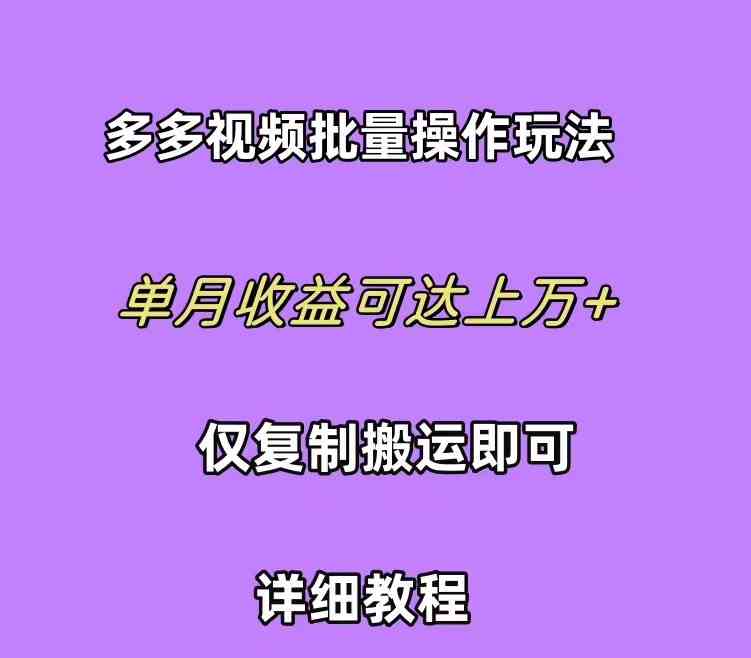 （10029期）拼多多视频带货快速过爆款选品教程 每天轻轻松松赚取三位数佣金 小白必…-CAA8.COM网创项目网