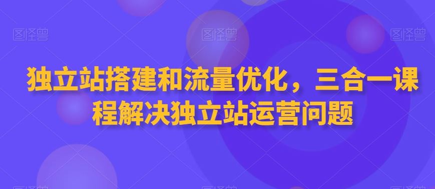 独立站搭建和流量优化，三合一课程解决独立站运营问题-CAA8.COM网创项目网