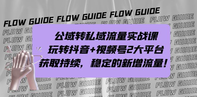 公域转私域流量实战课，玩转抖音+视频号2大平台，获取持续，稳定的新增流量-CAA8.COM网创项目网